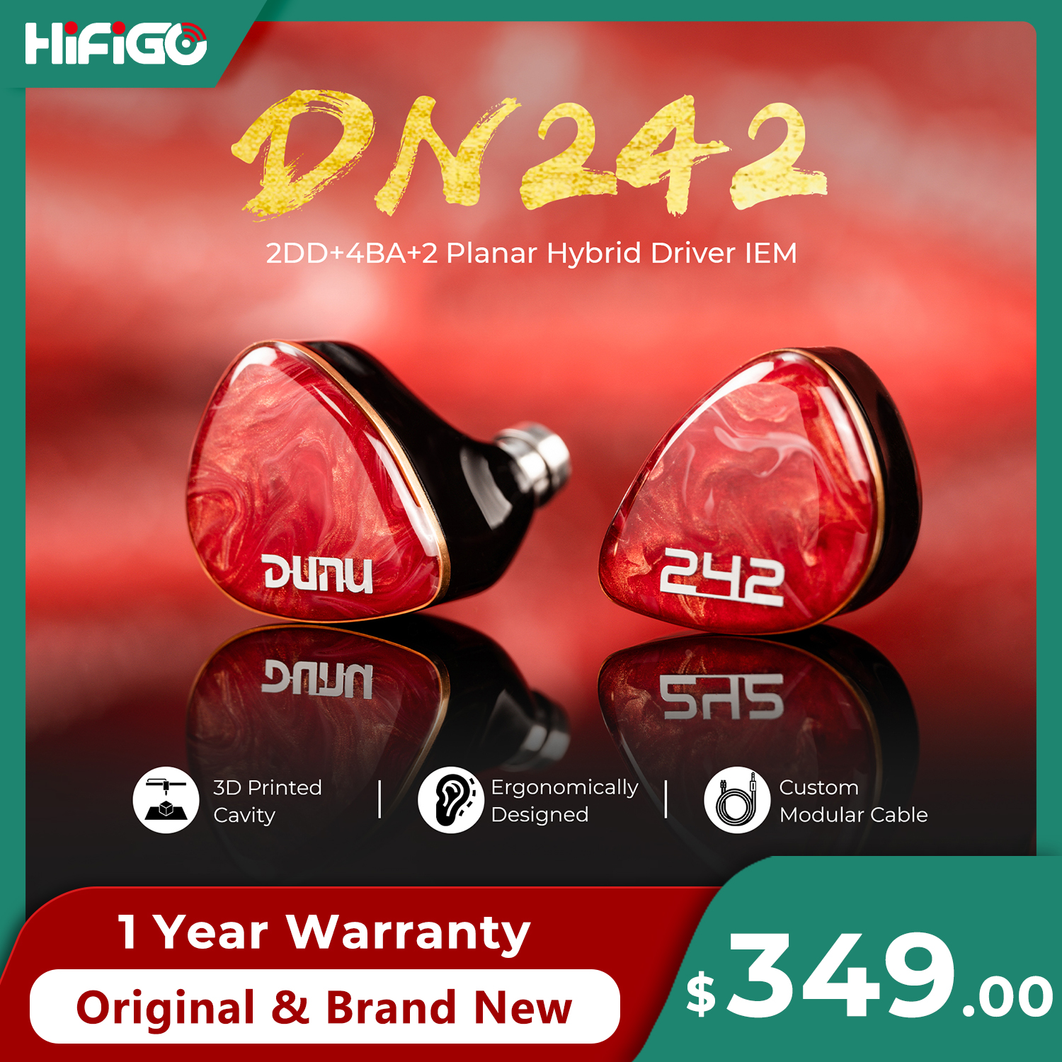 Desk Hifi Setup - DUNU DN242 2DD+4BA+2 Micro Planar Drivers