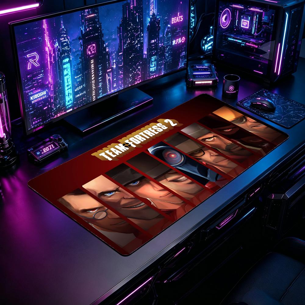 Desk Setup Pc And Laptop - Gaming Mouse Pad TTeam Fortress 2