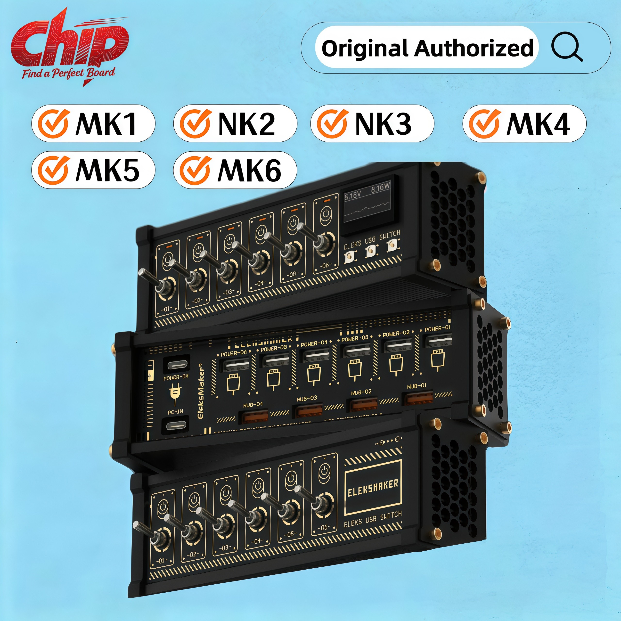 Desk Setup Hub - EleksMaker NK MK Switch USB Hub