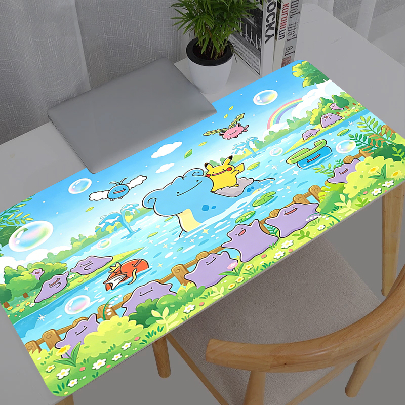 Desk Setup Accessories - Mouse Pad Pokemon Pikachu Anime Durable