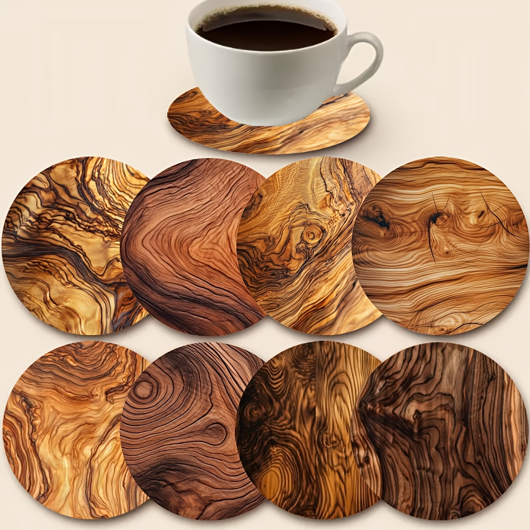 Desk Setup Dark - 2D Retro Elegant Dark Wood Grain