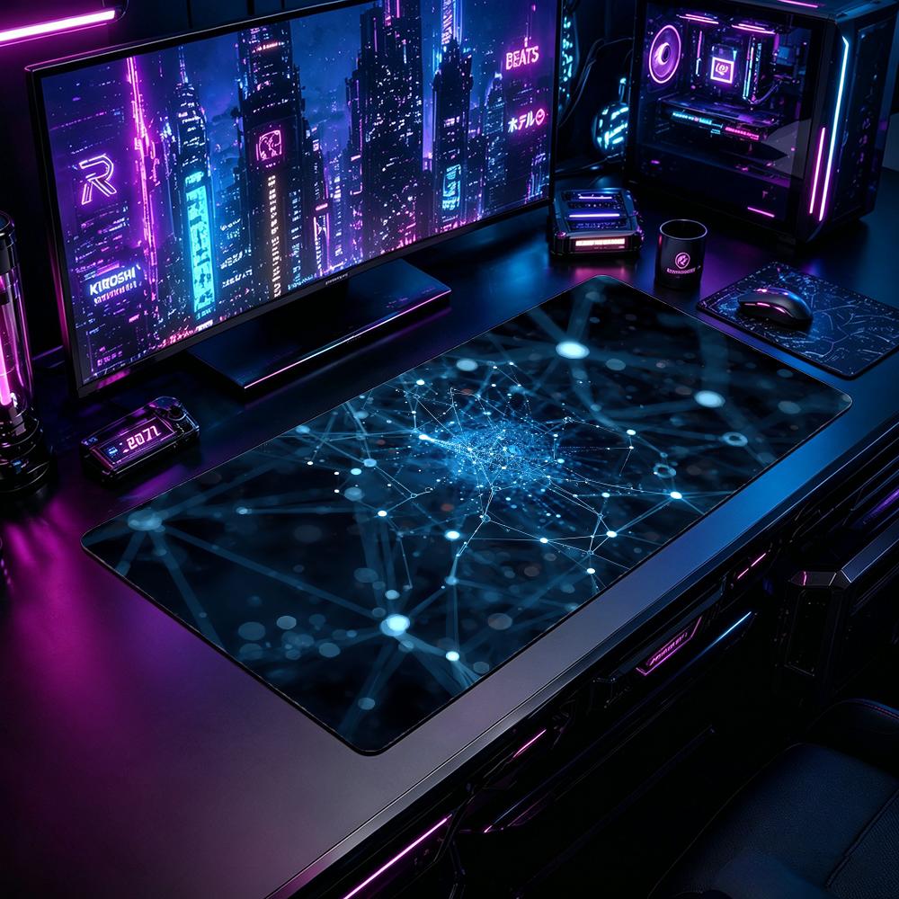 Desk Setup Pc And Laptop - Gaming Mouse Pad FFuture Technology Mouse