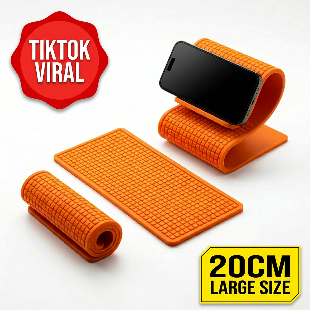 Desk Setup Tablet - 20CM Silicone Phone Stand, TikTok Viral