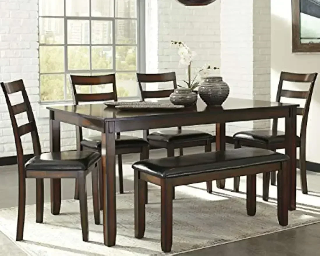 Desk Setup Dark - XMSJ-Coviar 6 Piece Dining Set, Includes