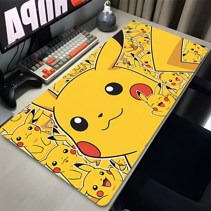 Desk Setup Accessories - Mouse Pad P-pokemon Pikachu Computer Gaming