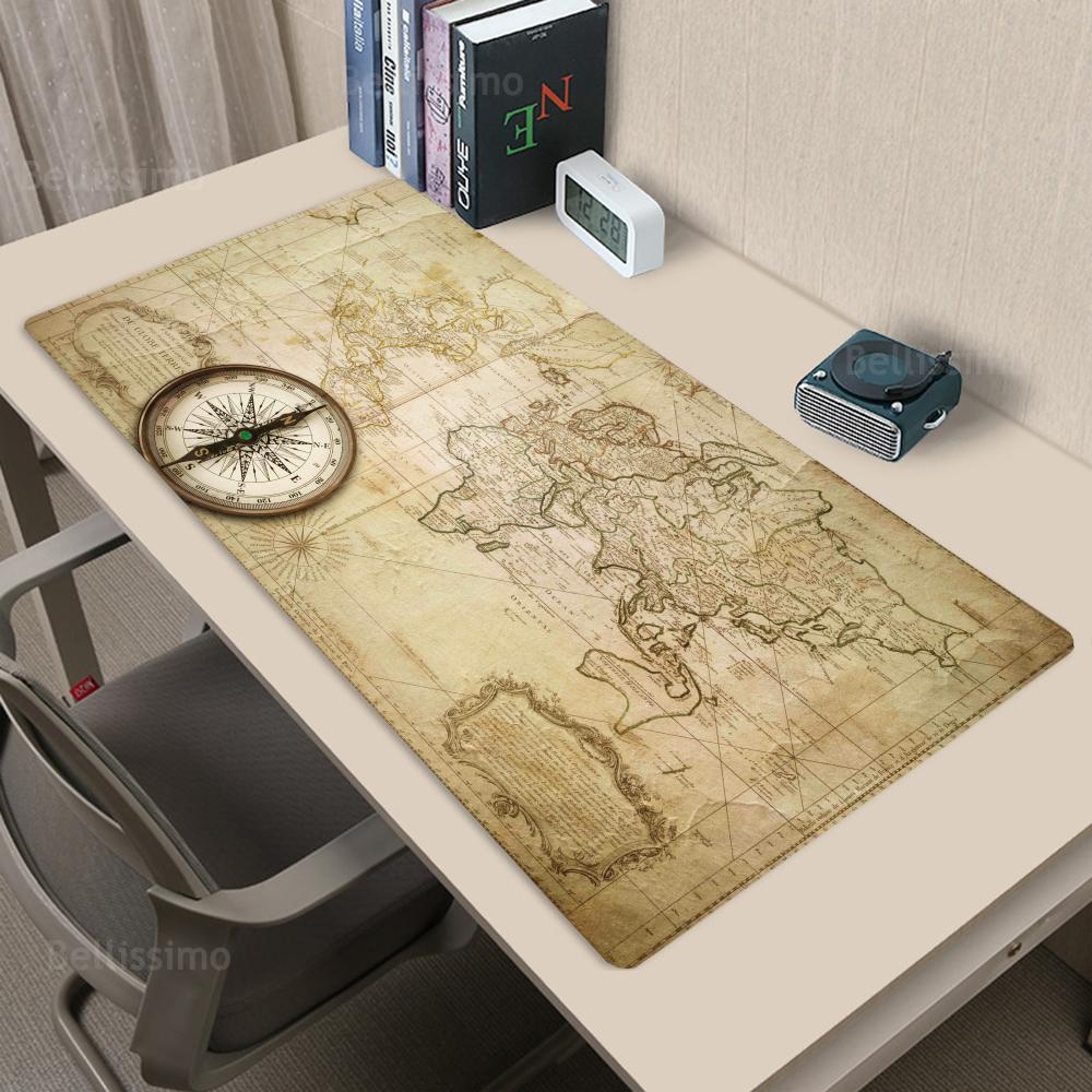 Old Map Office Supplies Rubber - огляд і ціна Desk Setup Pc And Laptop