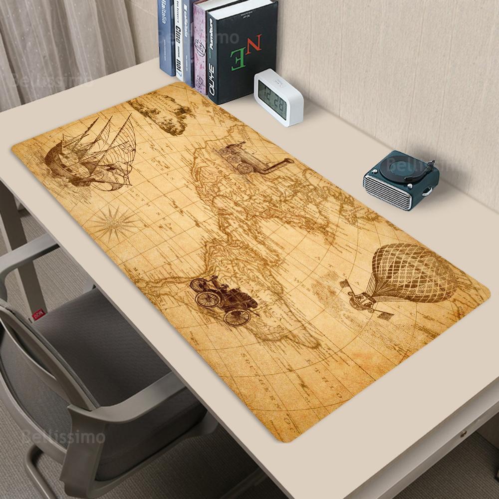 Old Map Office Supplies Rubber - огляд і ціна Desk Setup Pc And Laptop