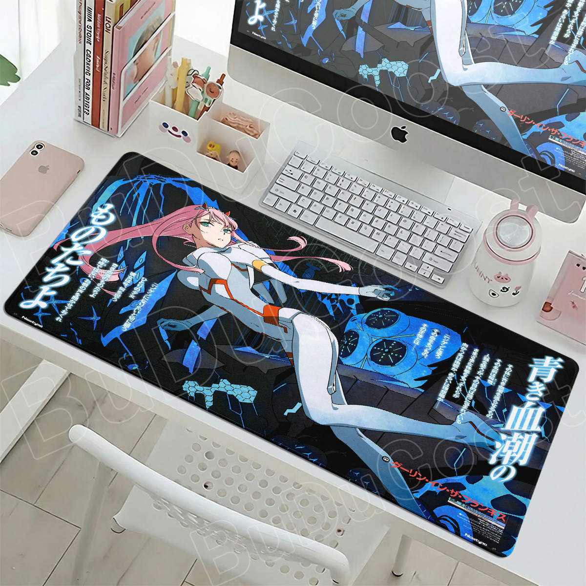Kawaii Zero Two Pc Gamer Mouse - огляд і ціна Desk Setup For Two Laptops