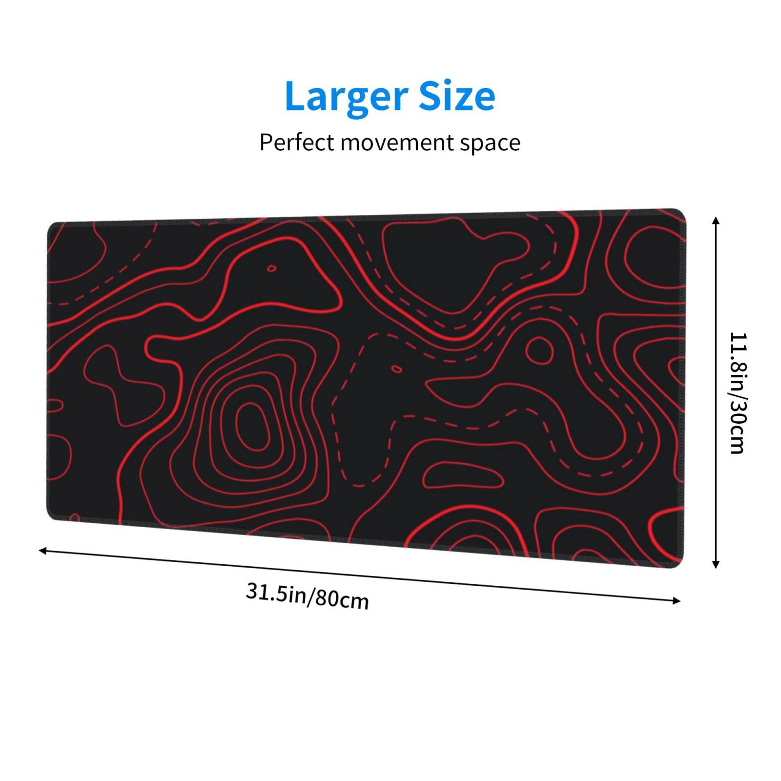 Red Black Topographic Gaming M - огляд і ціна Desk Setup Red