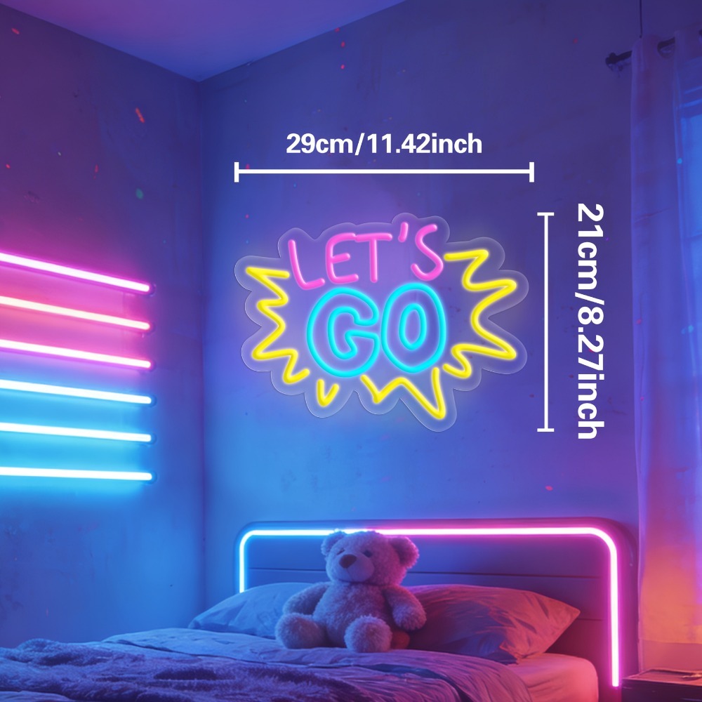 LET'S GO Multicolor LED Neon S - огляд і ціна Desk Setup Quotes