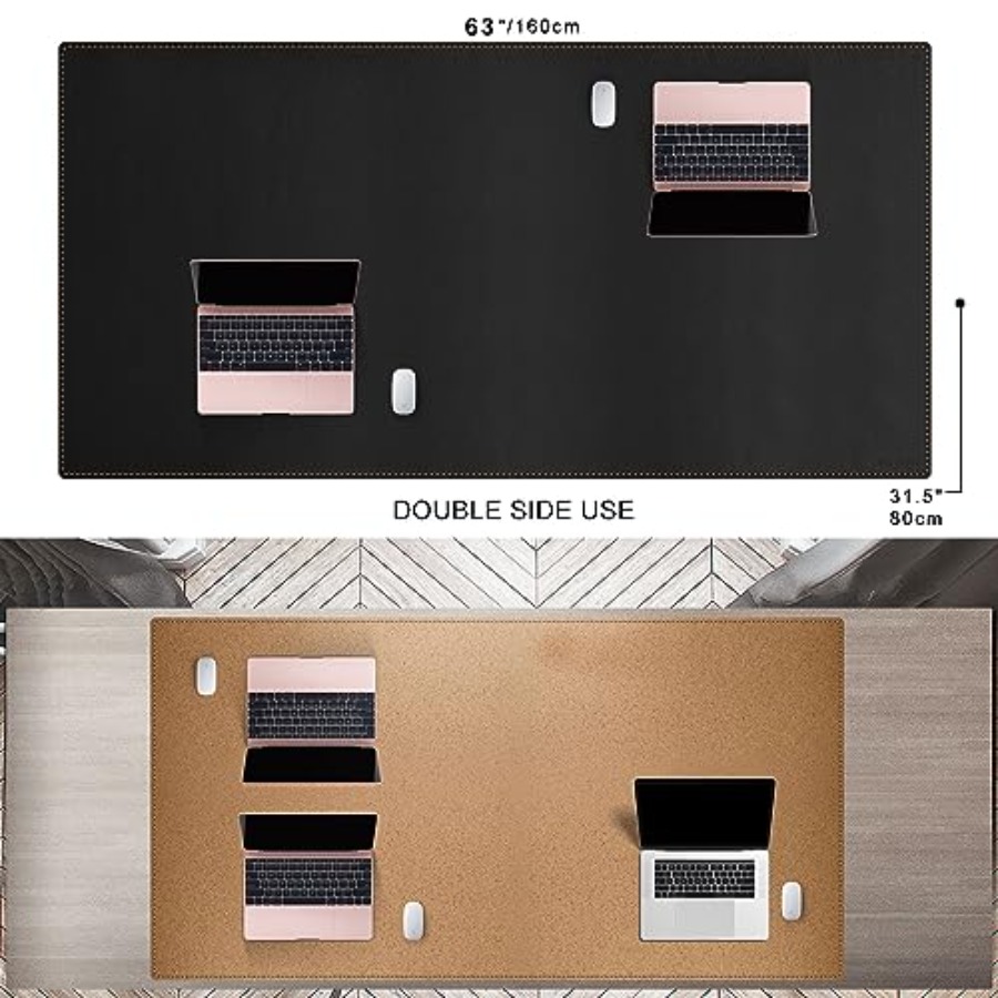 63x31.5 Leather Desk Mat XXL L - огляд і ціна Desk Pad Leather Large