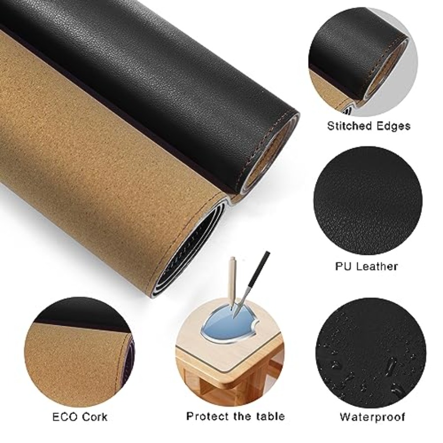63x31.5 Leather Desk Mat XXL L - огляд і ціна Desk Pad Leather Large