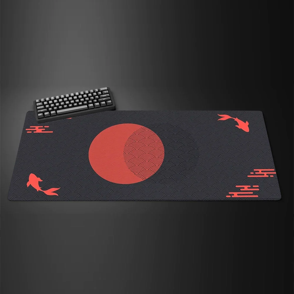 Japanese Red Sun Mouse Pad Bla - огляд і ціна Desk Setup Red