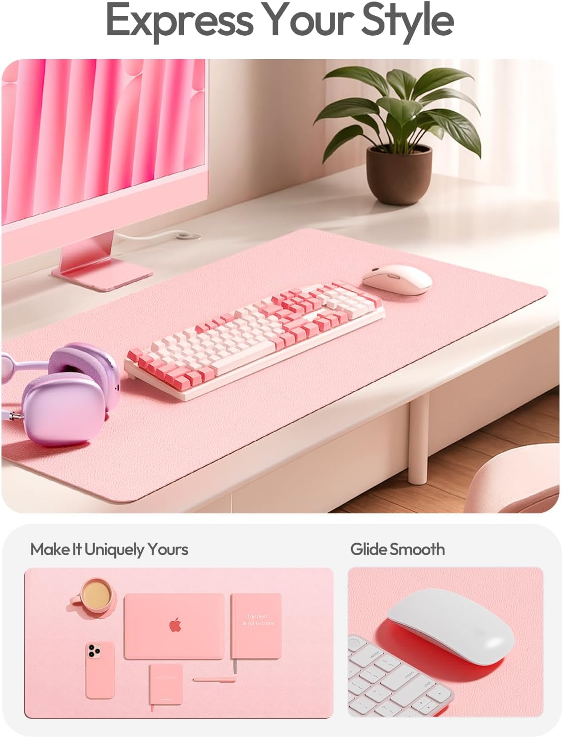 PU Leather Desk Protector with - огляд і ціна Desk Pad Leather Large