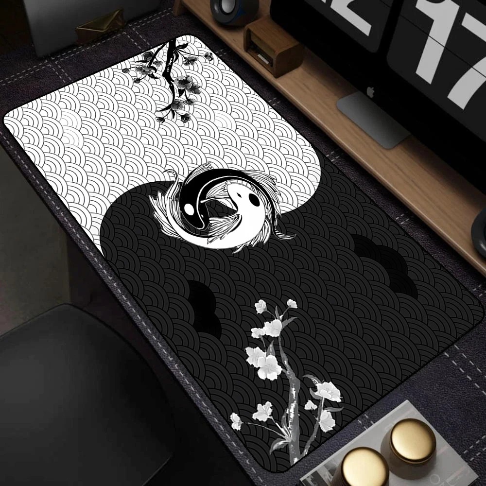 Black White Japanese Koi Fish  - огляд і ціна Desk Setup Black And White