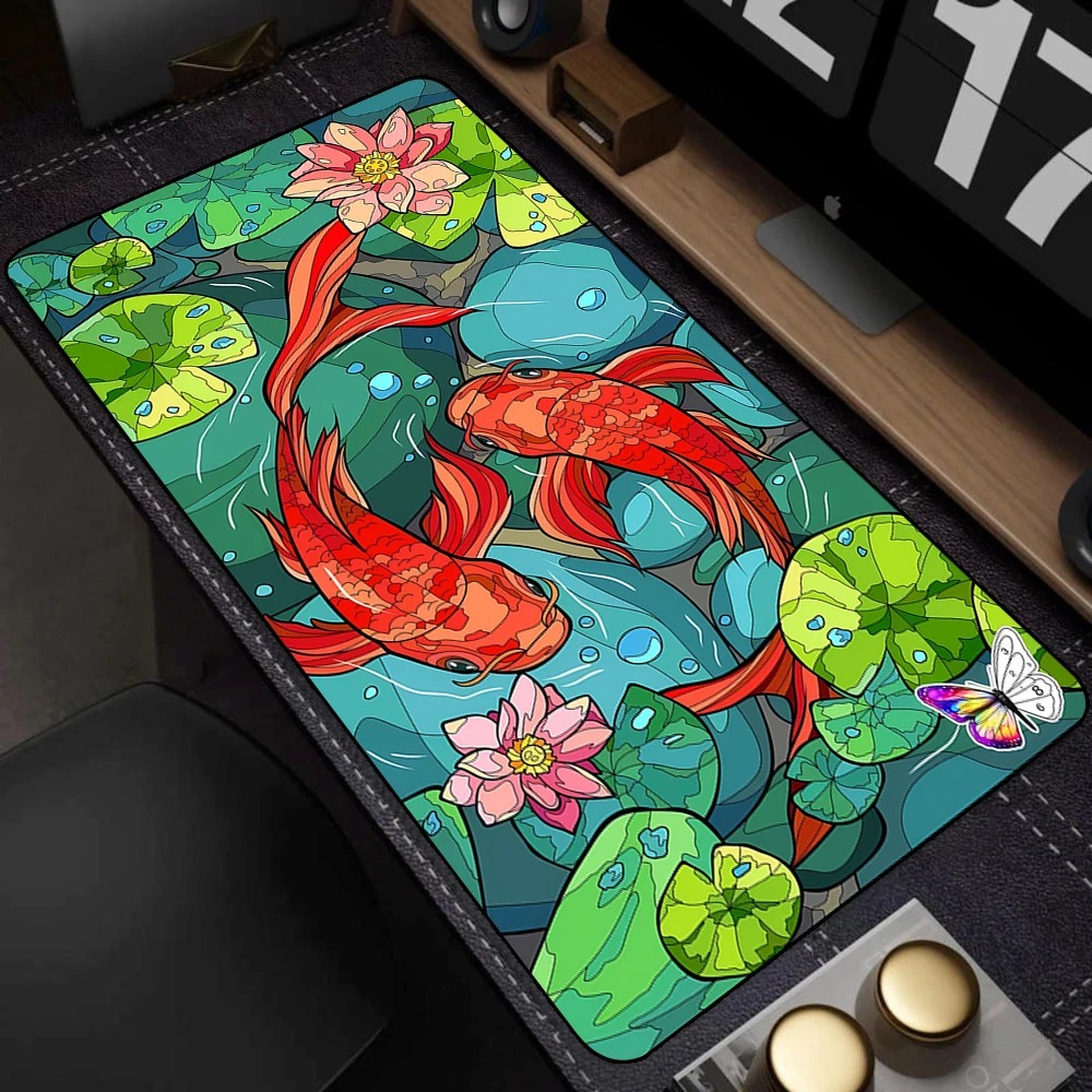 Black White Japanese Koi Fish  - огляд і ціна Desk Setup Black And White