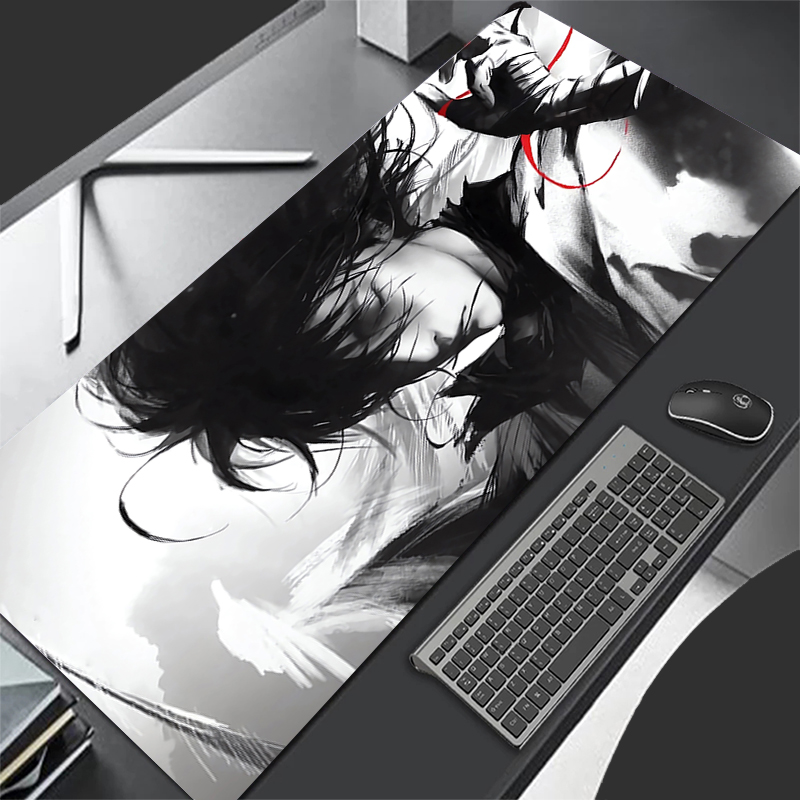 Moon Samurai Wolf Mouse Pad PC - огляд і ціна Desk Setup Red
