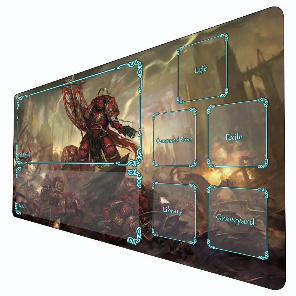 Magic Card Gaming Mat with zon - огляд і ціна Desk Setup Red