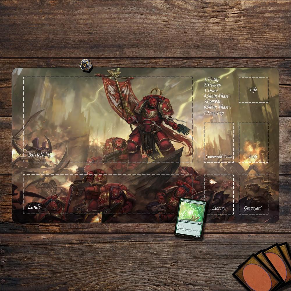Magic Card Gaming Mat with zon - огляд і ціна Desk Setup Red