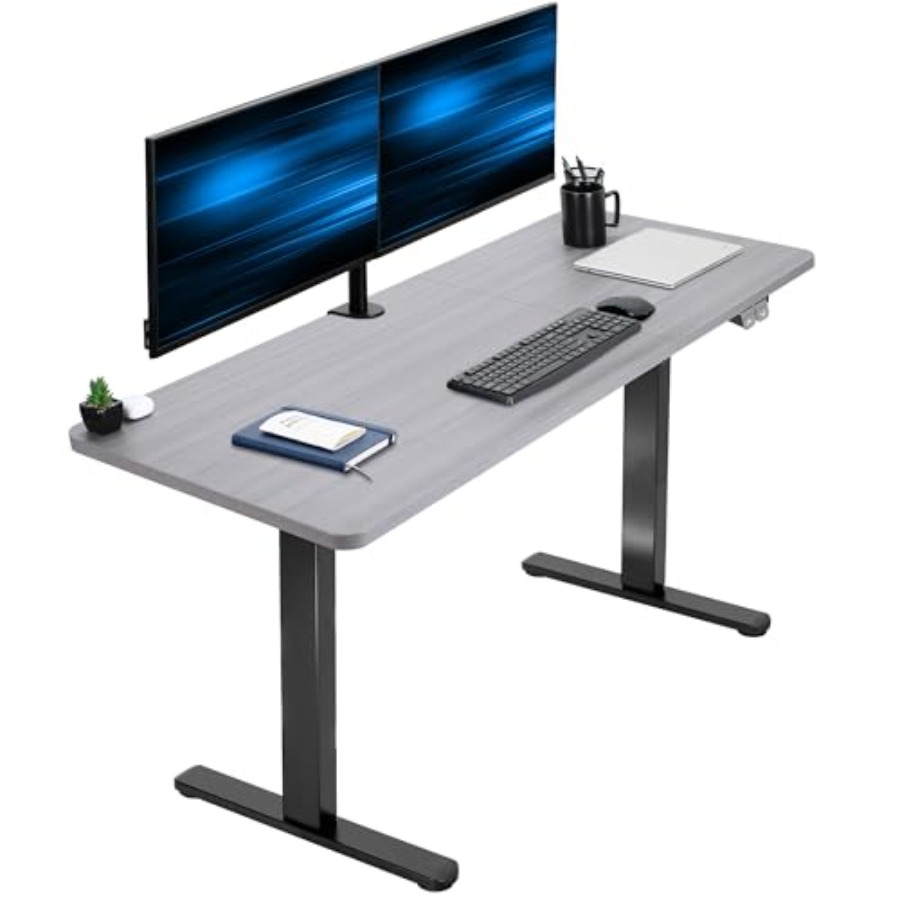 Electric 60 x 24 inch Stand Up - огляд і ціна Desk Setup Dark