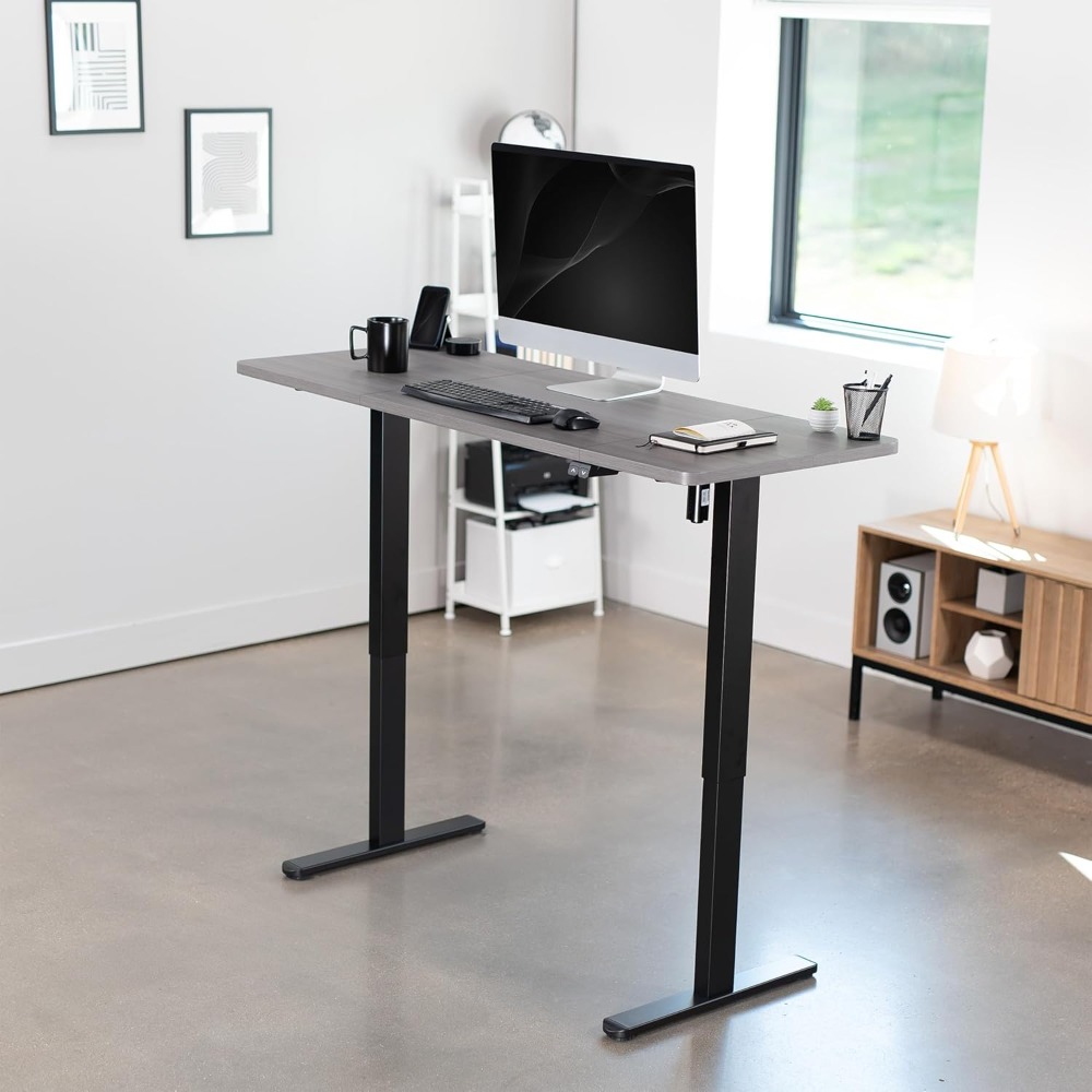 VIVO Electric 60 x 24 inch Sta - огляд і ціна Desk Setup Dark