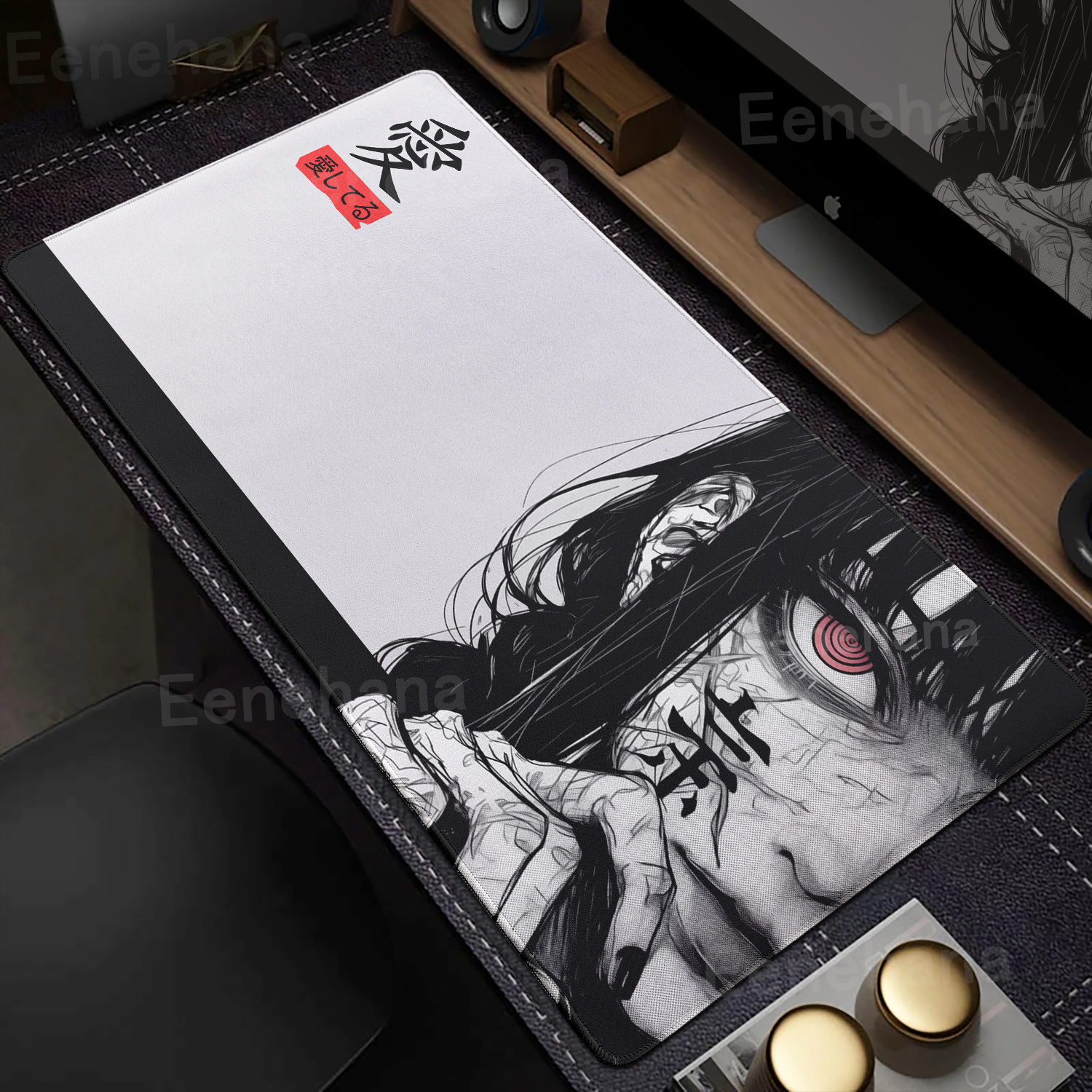 Art Makima Comic Black & White - огляд і ціна Desk Setup Dark