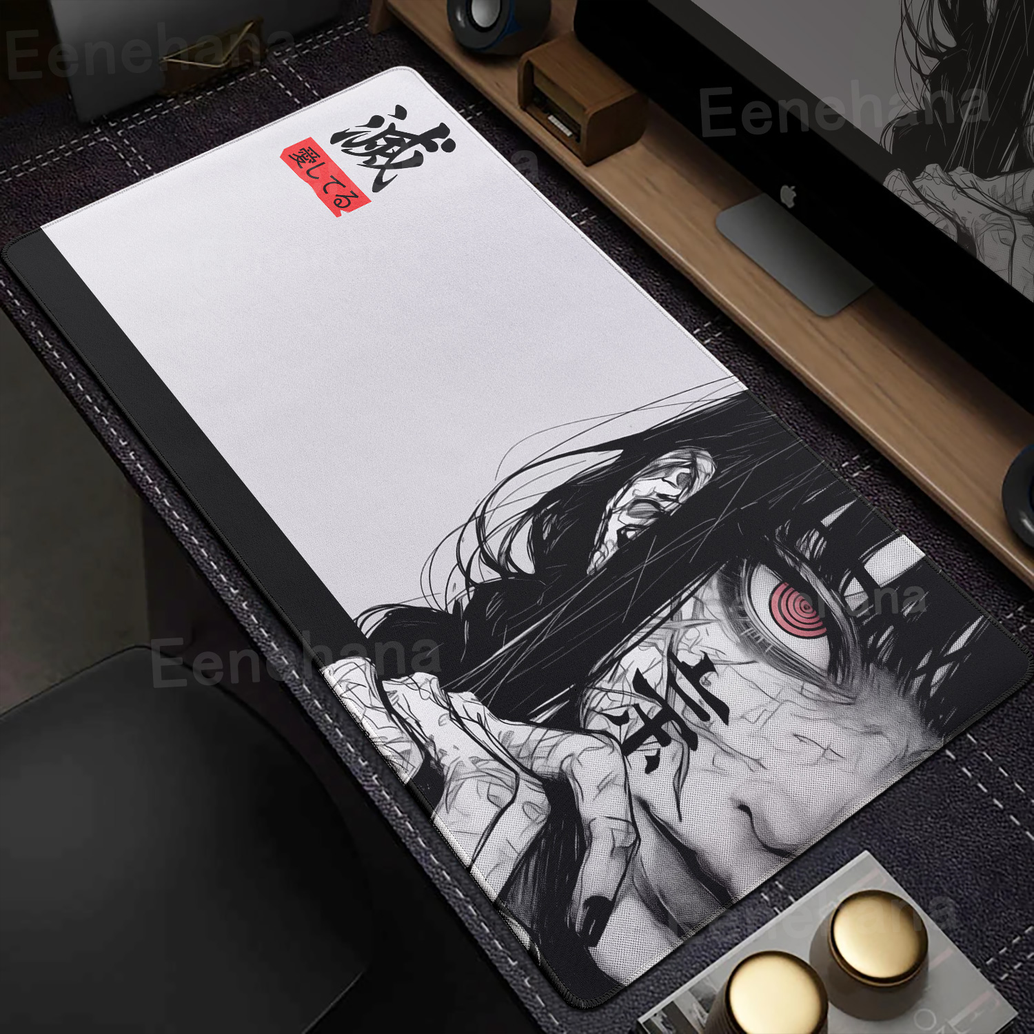 Art Makima Comic Black & White - огляд і ціна Desk Setup Dark