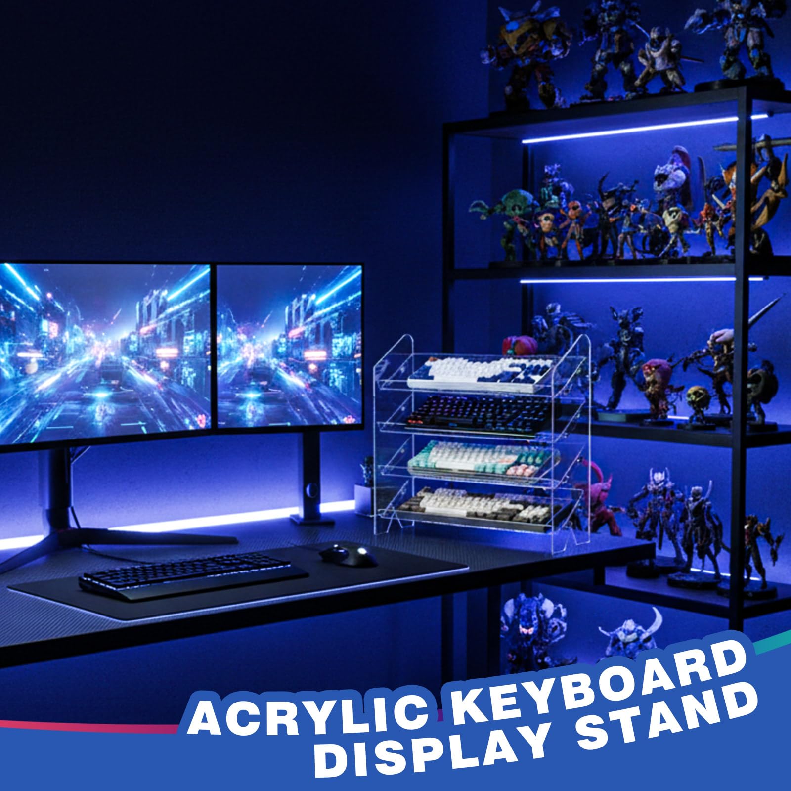 Acrylic Keyboard Display Stand - огляд і ціна Desk Setup Tablet