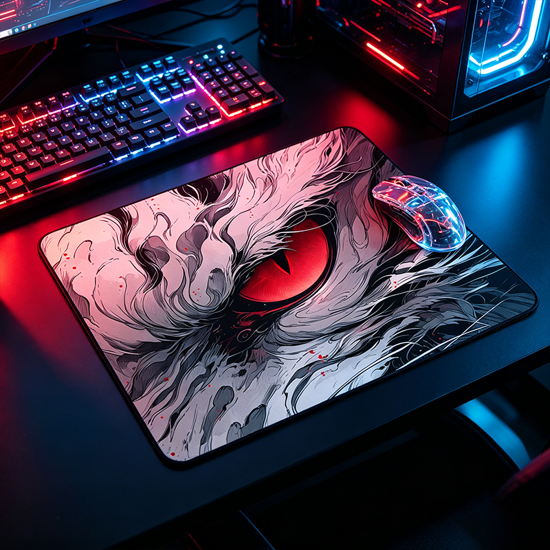 Rubber Gaming Mouse Pad 26x21c - огляд і ціна Desk Setup Red