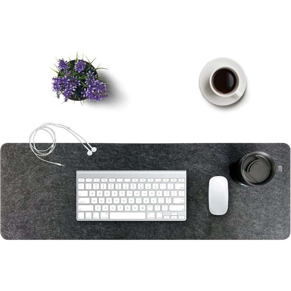 Felt Desk Mat Computer Mat for - огляд і ціна Desk Setup Dark
