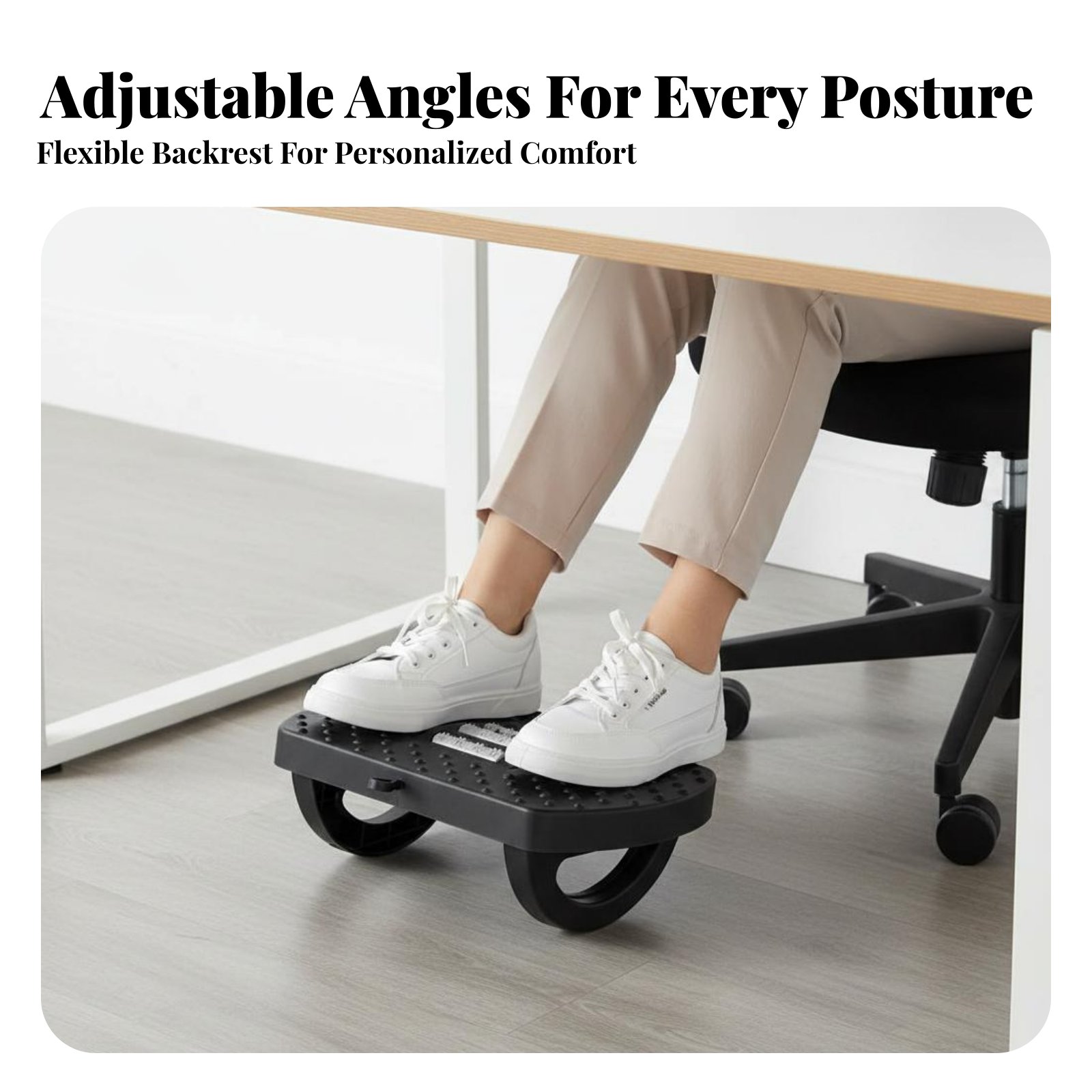 Adjustable beneath-desk Footre - огляд і ціна Desk Setup Small Room