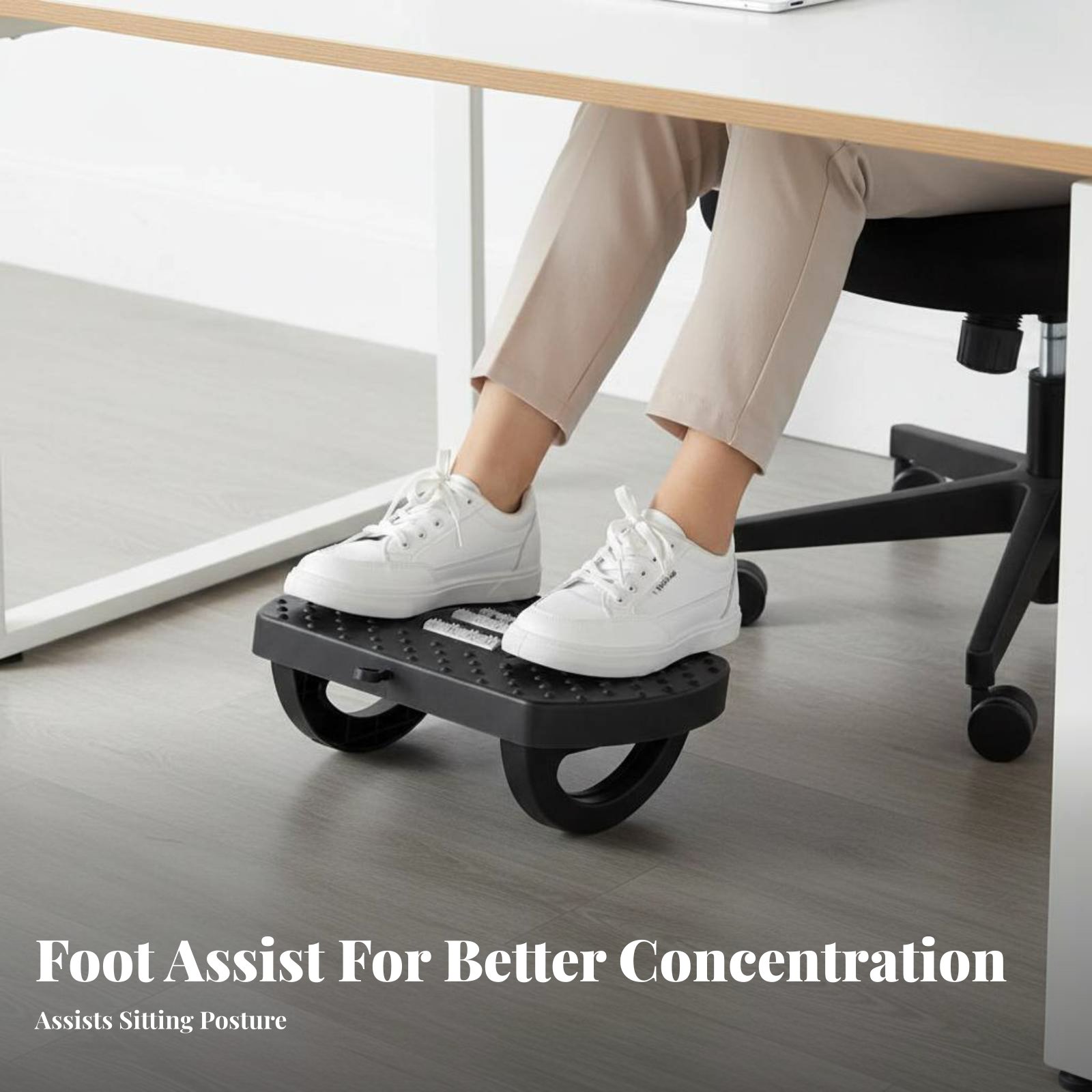 Adjustable beneath-desk Footre - огляд і ціна Desk Setup Small Room