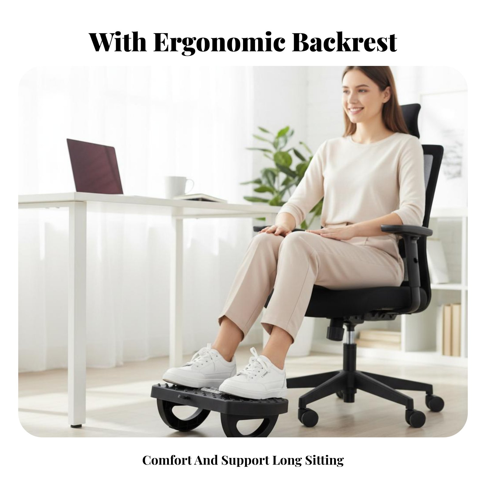 Adjustable beneath-desk Footre - огляд і ціна Desk Setup Small Room