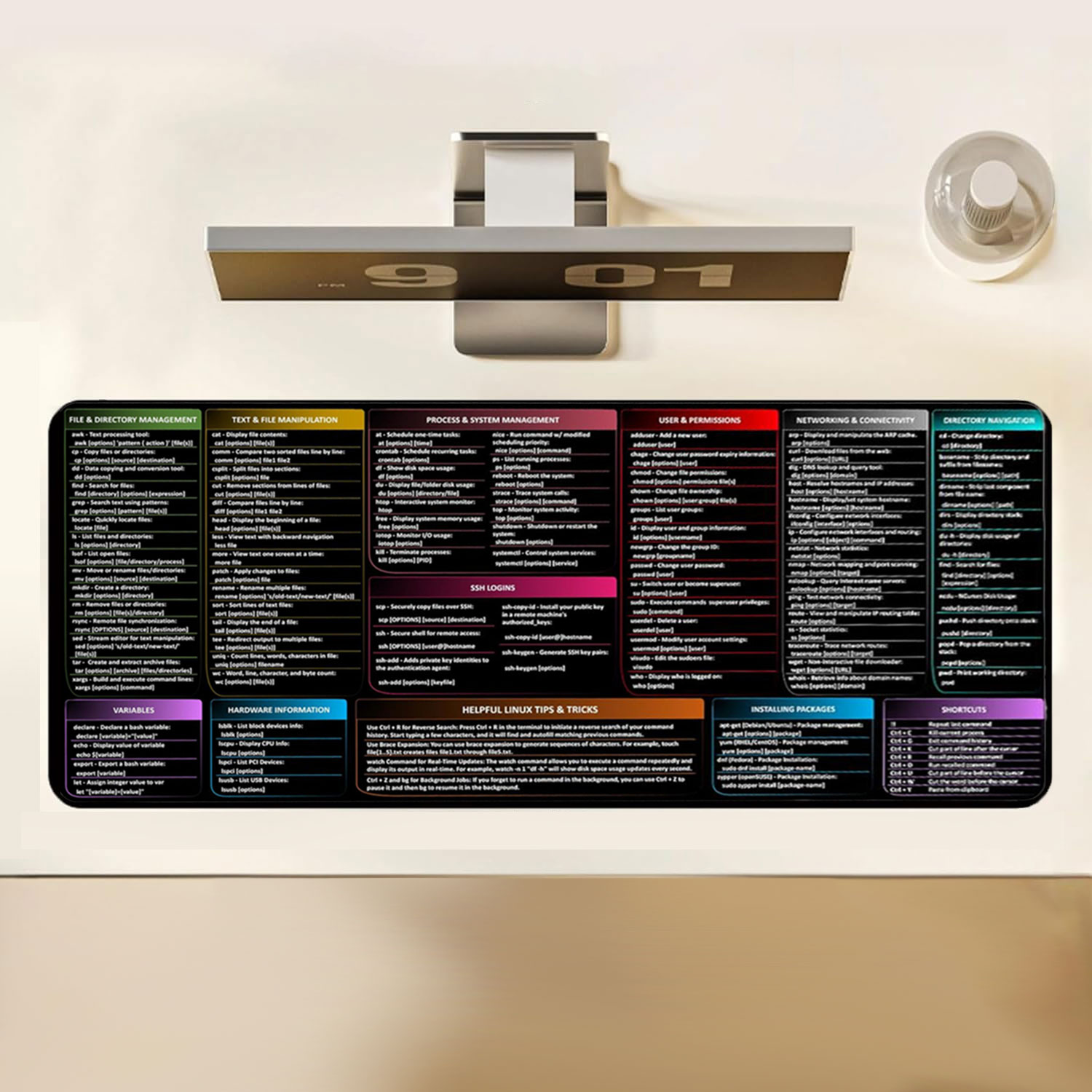 Linux Commands Mouse Pad,Short - огляд і ціна Desk Setup Red