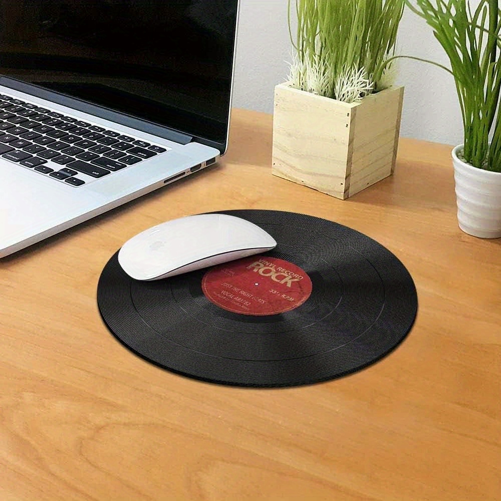 Non-Slip Round Mousepad Vintag - огляд і ціна Desk Setup Red