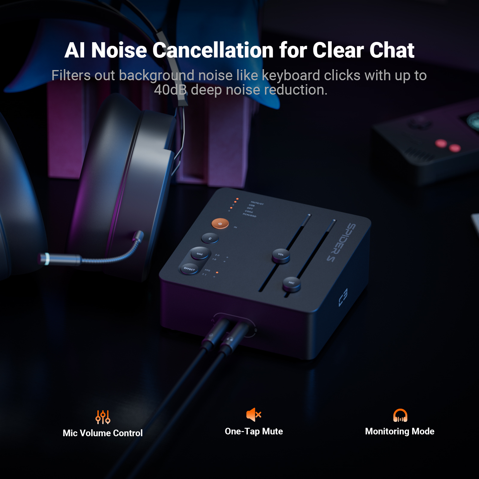 Fosi Audio C3 Gaming DAC Headp - огляд і ціна Desk Hifi Setup