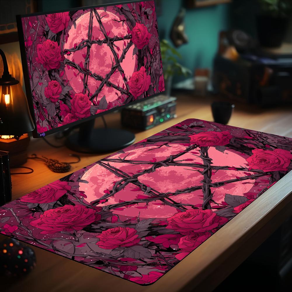 Romantic flowers and red moon  - огляд і ціна Desk Setup Red