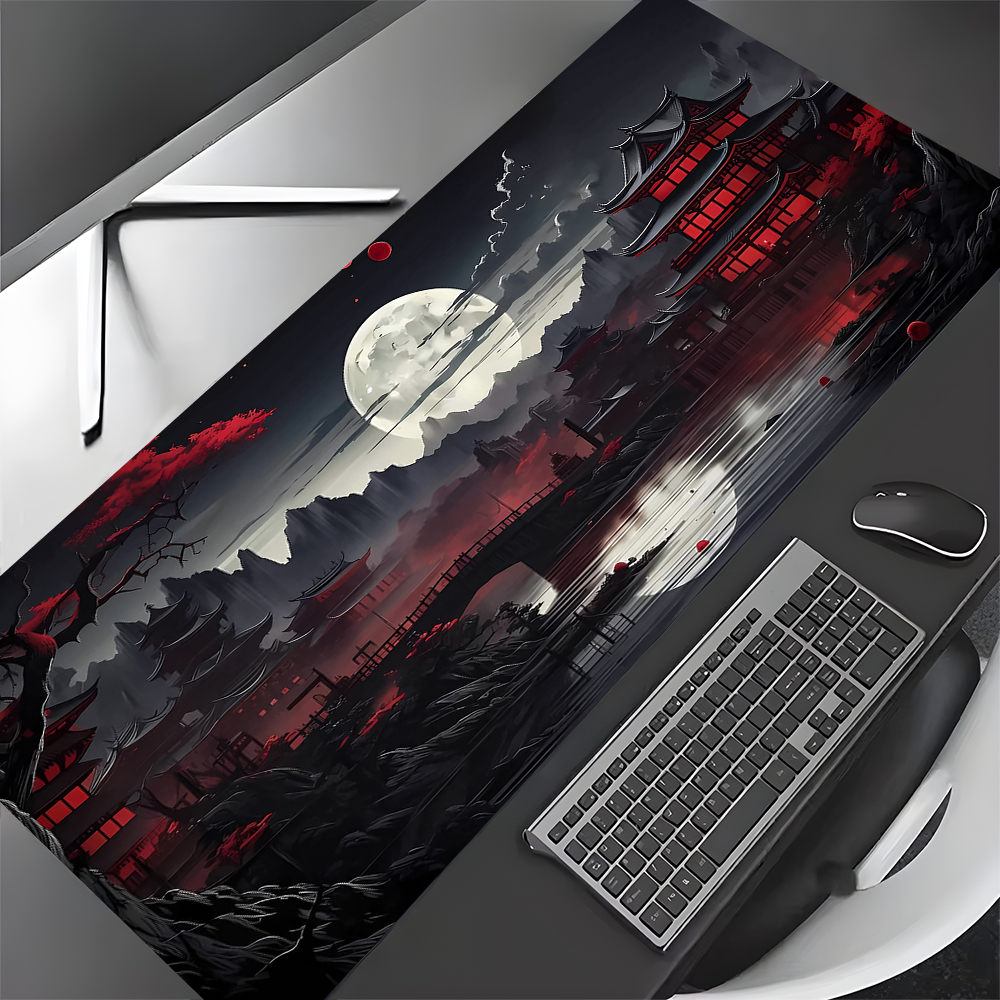 Red and black art landscapes l - огляд і ціна Desk Setup Red