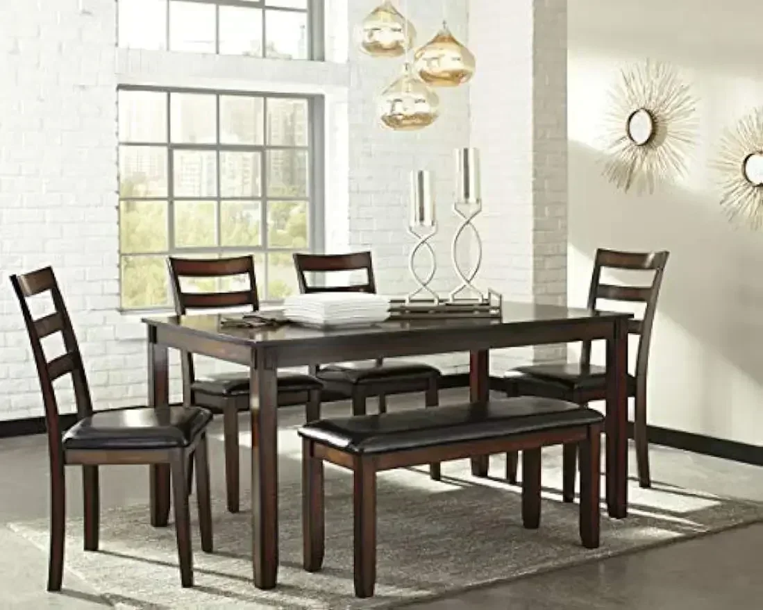 XMSJ-Coviar 6 Piece Dining Set - огляд і ціна Desk Setup Dark
