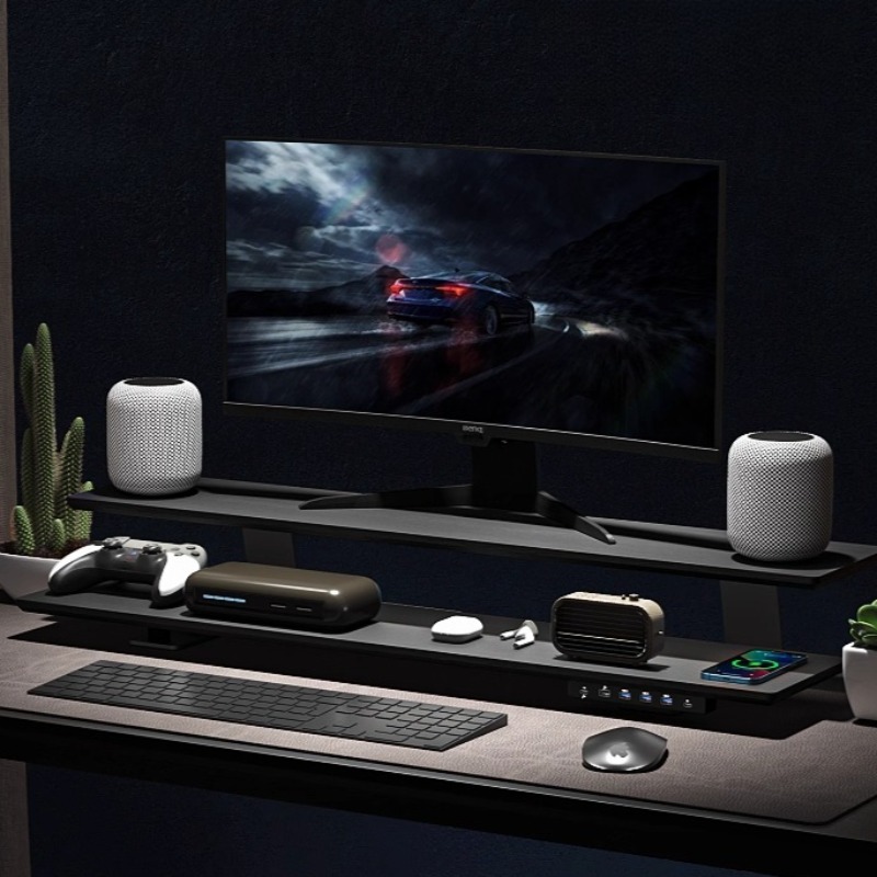 Solid Wood Gaming Desk Top wit - огляд і ціна Desk Setup Hub