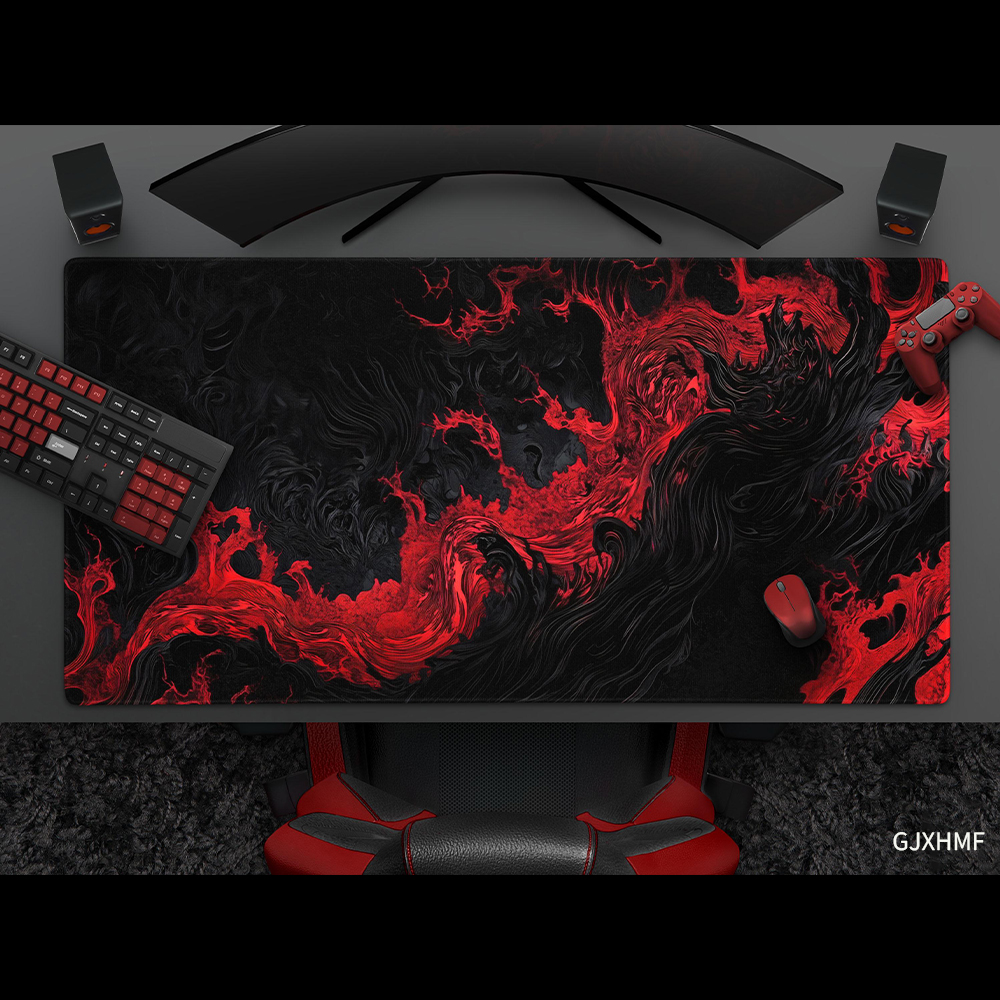 Cool Black And Red Mousepad, A - огляд і ціна Desk Setup Red