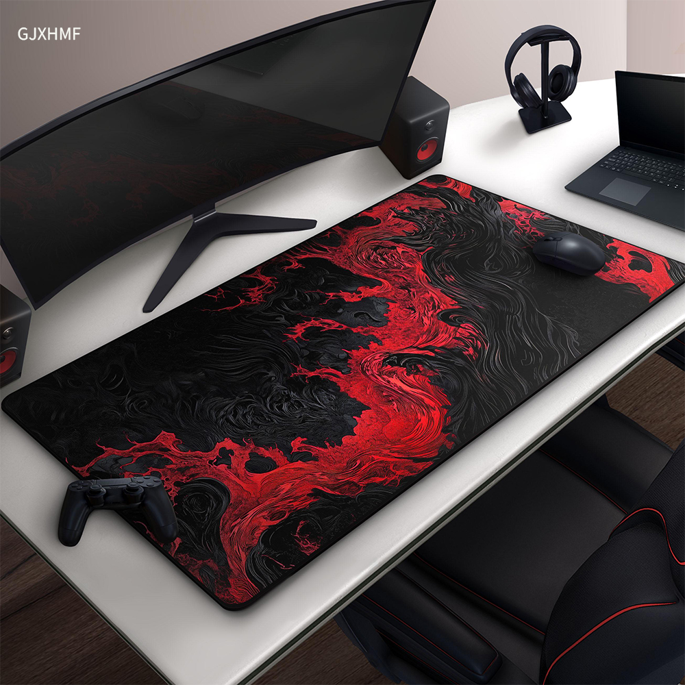 Cool Black And Red Mousepad, A - огляд і ціна Desk Setup Red