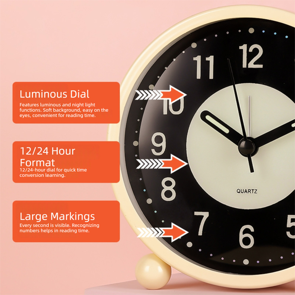 4.5-Inch Luminous Alarm Clock  - огляд і ціна Desk Setup Dark