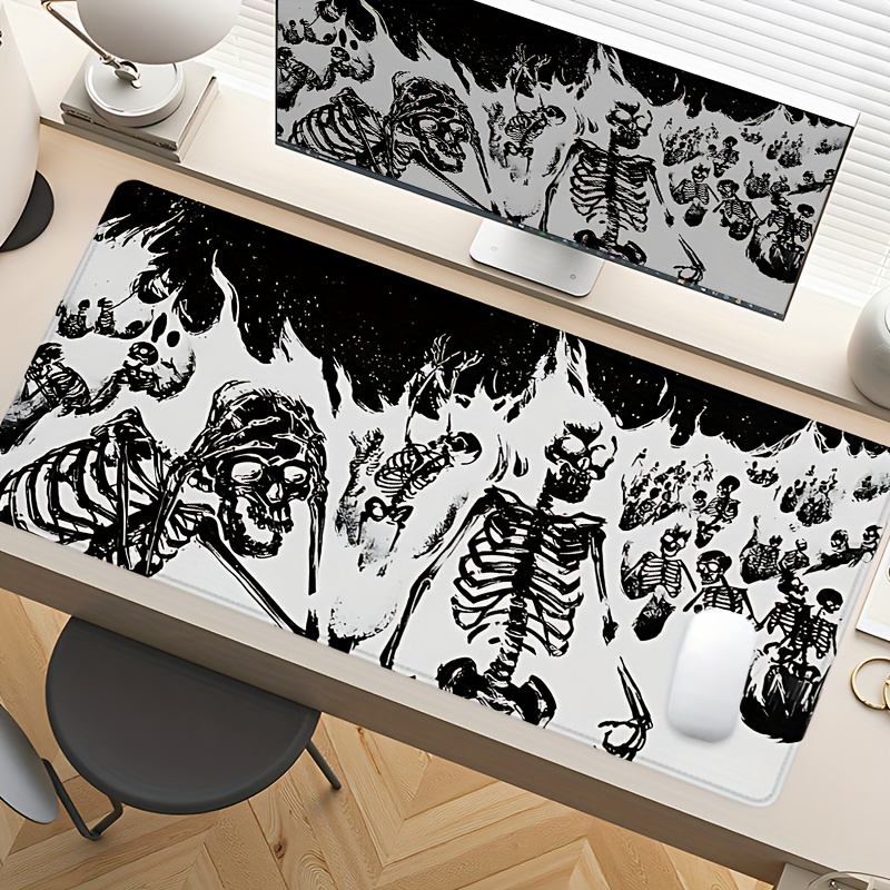 Black and White Skull Gaming M - огляд і ціна Desk Setup Black And White