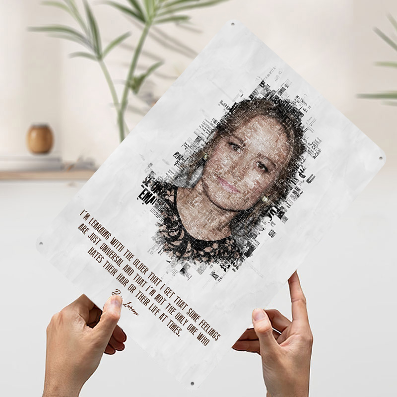 Brie Larson Quote Art Tin Post - огляд і ціна Desk Setup Quotes